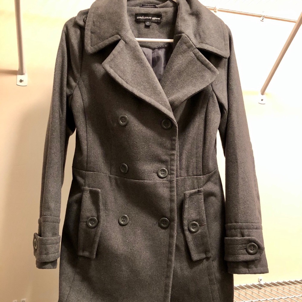Women’s Gray Peacoat
